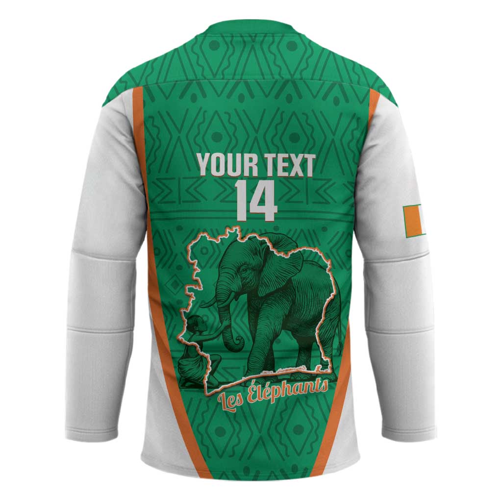 Custom Ivory Coast Football Hockey Jersey 2026 Cote d'Ivoire Les Elephants Green Version - Wonder Print Shop