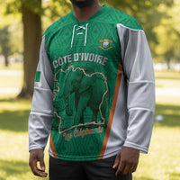 Custom Ivory Coast Football Hockey Jersey 2026 Cote d'Ivoire Les Elephants Green Version - Wonder Print Shop