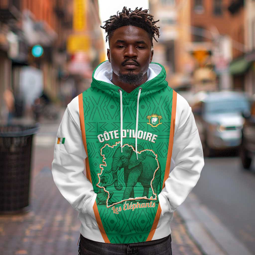 Custom Ivory Coast Football Hoodie 2026 Cote d'Ivoire Les Elephants Green Version - Wonder Print Shop