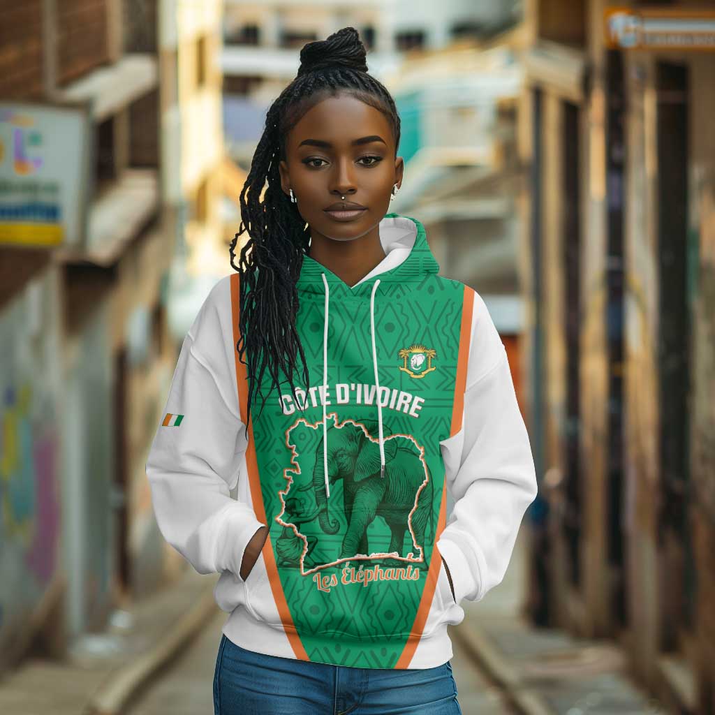 Custom Ivory Coast Football Hoodie 2026 Cote d'Ivoire Les Elephants Green Version - Wonder Print Shop