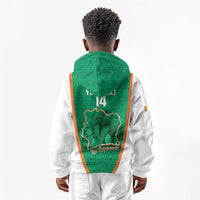 Custom Ivory Coast Football Kid Hoodie 2026 Cote d'Ivoire Les Elephants Green Version - Wonder Print Shop