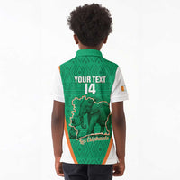 Custom Ivory Coast Football Kid Polo Shirt 2026 Cote d'Ivoire Les Elephants Green Version LT14