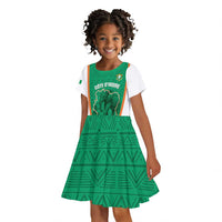 Custom Ivory Coast Football Kid Short Sleeve Dress 2026 Cote d'Ivoire Les Elephants Green Version LT14