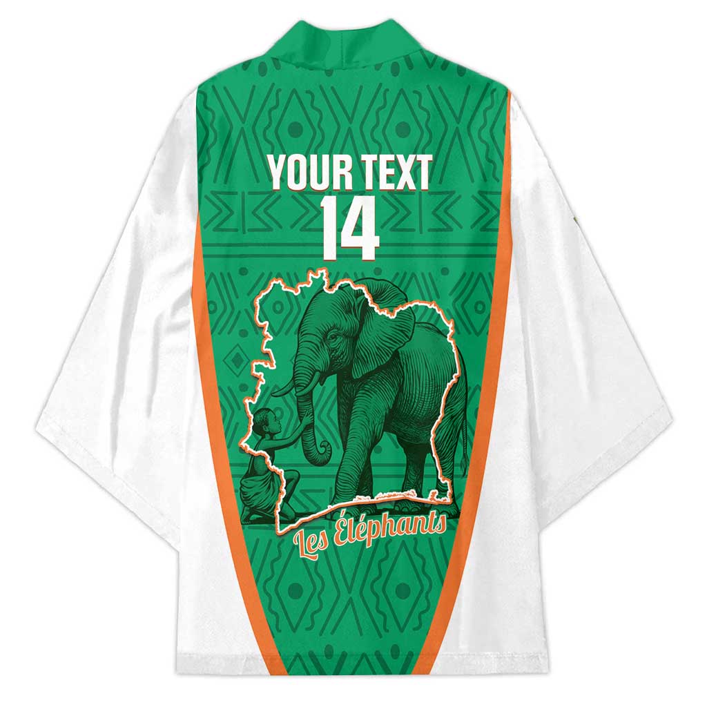 Custom Ivory Coast Football Kimono 2026 Cote d'Ivoire Les Elephants Green Version - Wonder Print Shop