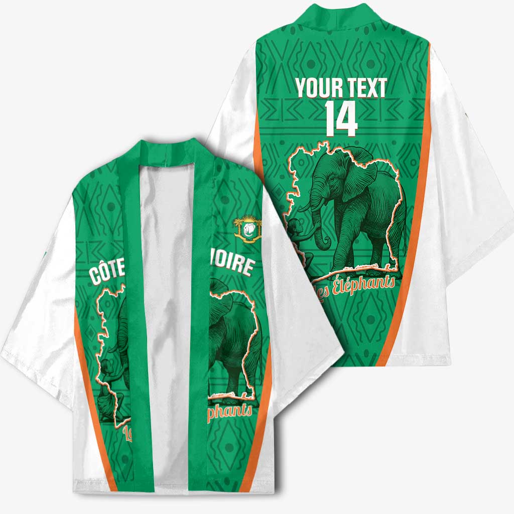 Custom Ivory Coast Football Kimono 2026 Cote d'Ivoire Les Elephants Green Version - Wonder Print Shop