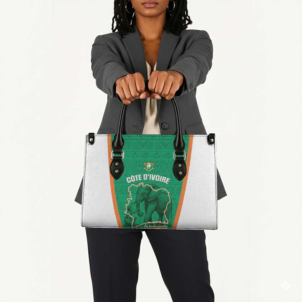 Ivory Coast Football Leather Bag 2026 Cote d'Ivoire Les Elephants Green Version - Wonder Print Shop