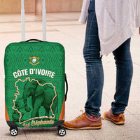 Ivory Coast Football Luggage Cover 2026 Cote d'Ivoire Les Elephants Green Version - Wonder Print Shop