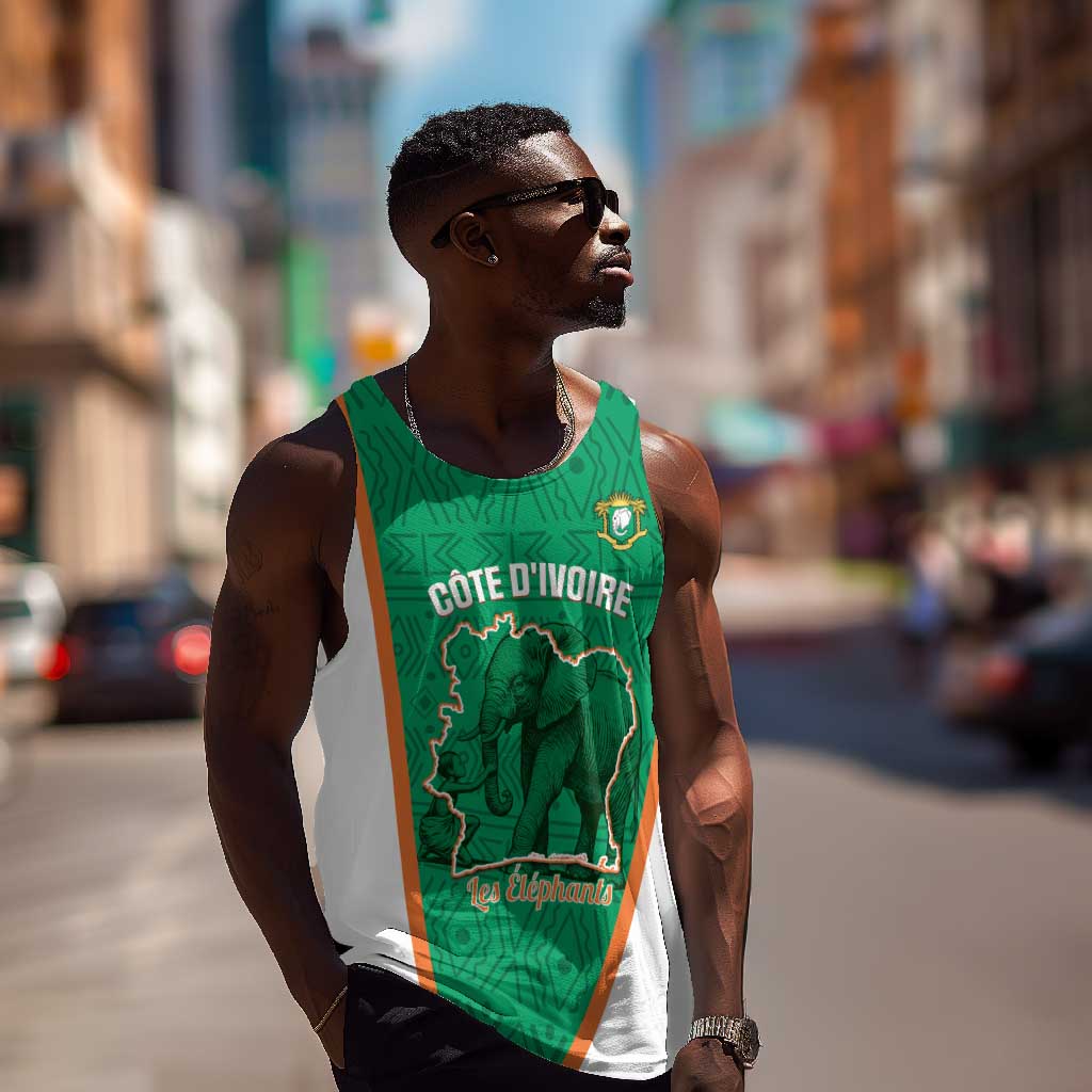 Custom Ivory Coast Football Men Tank Top 2026 Cote d'Ivoire Les Elephants Green Version - Wonder Print Shop