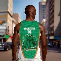 Custom Ivory Coast Football Men Tank Top 2026 Cote d'Ivoire Les Elephants Green Version - Wonder Print Shop
