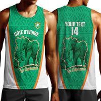 Custom Ivory Coast Football Men Tank Top 2026 Cote d'Ivoire Les Elephants Green Version - Wonder Print Shop