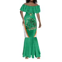 Custom Ivory Coast Football Mermaid Dress 2026 Cote d'Ivoire Les Elephants Green Version LT14