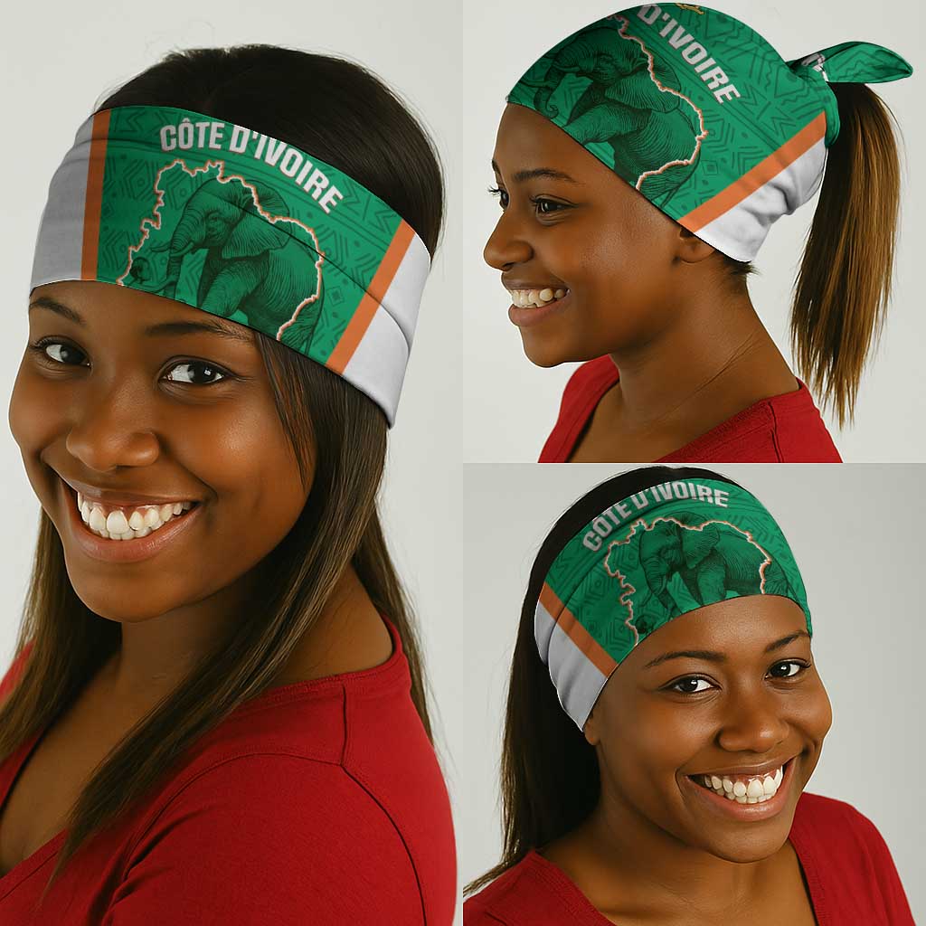 Ivory Coast Football Neck Gaiter 2026 Cote d'Ivoire Les Elephants Green Version - Wonder Print Shop