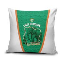 Ivory Coast Football Pillow Cover 2026 Cote d'Ivoire Les Elephants Green Version - Wonder Print Shop