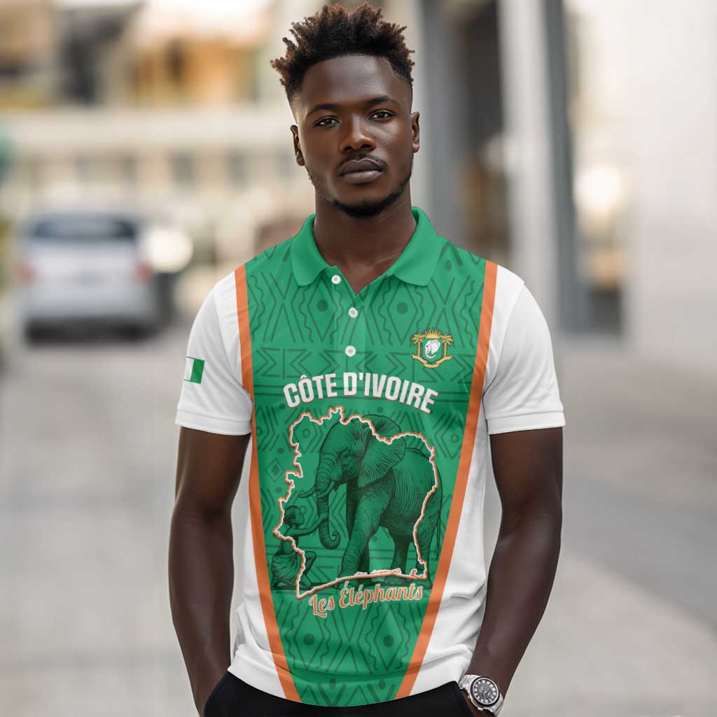 Custom Ivory Coast Football Polo Shirt 2026 Cote d'Ivoire Les Elephants Green Version LT14