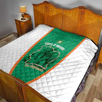Ivory Coast Football Quilt 2026 Cote d'Ivoire Les Elephants Green Version - Wonder Print Shop