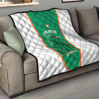 Ivory Coast Football Quilt 2026 Cote d'Ivoire Les Elephants Green Version - Wonder Print Shop