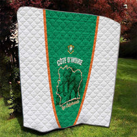 Ivory Coast Football Quilt 2026 Cote d'Ivoire Les Elephants Green Version - Wonder Print Shop