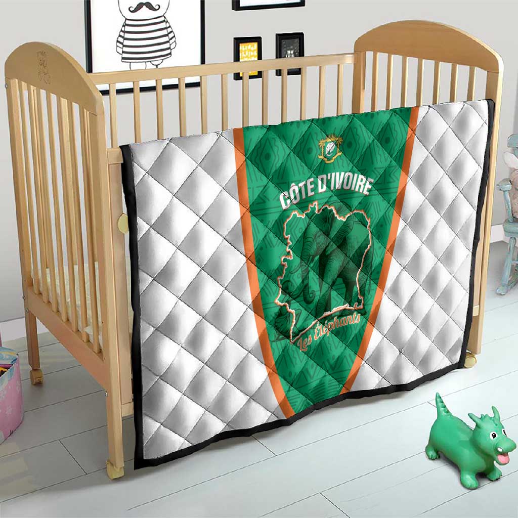 Ivory Coast Football Quilt 2026 Cote d'Ivoire Les Elephants Green Version - Wonder Print Shop