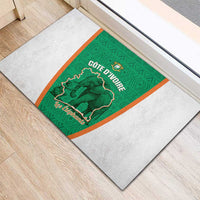 Ivory Coast Football Rubber Doormat 2026 Cote d'Ivoire Les Elephants Green Version - Wonder Print Shop