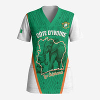 Custom Ivory Coast Football Scrub Top 2026 Cote d'Ivoire Les Elephants Green Version - Wonder Print Shop