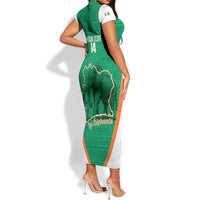 Custom Ivory Coast Football Short Sleeve Bodycon Dress 2026 Cote d'Ivoire Les Elephants Green Version LT14