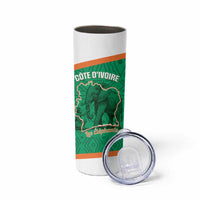 Custom Ivory Coast Football Skinny Tumbler 2026 Cote d'Ivoire Les Elephants Green Version - Wonder Print Shop