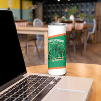 Custom Ivory Coast Football Skinny Tumbler 2026 Cote d'Ivoire Les Elephants Green Version - Wonder Print Shop