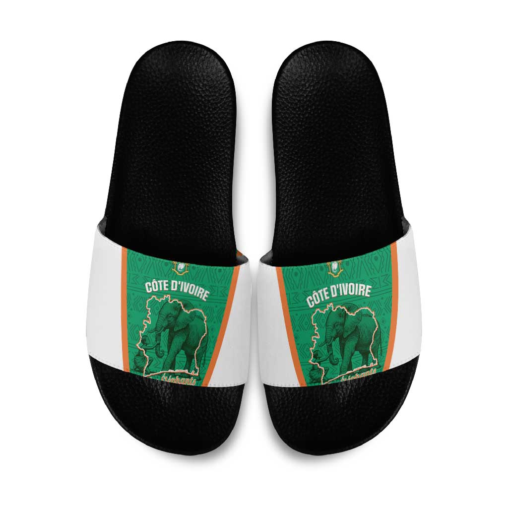 Ivory Coast Football Slide Sandals 2026 Cote d'Ivoire Les Elephants Green Version - Wonder Print Shop
