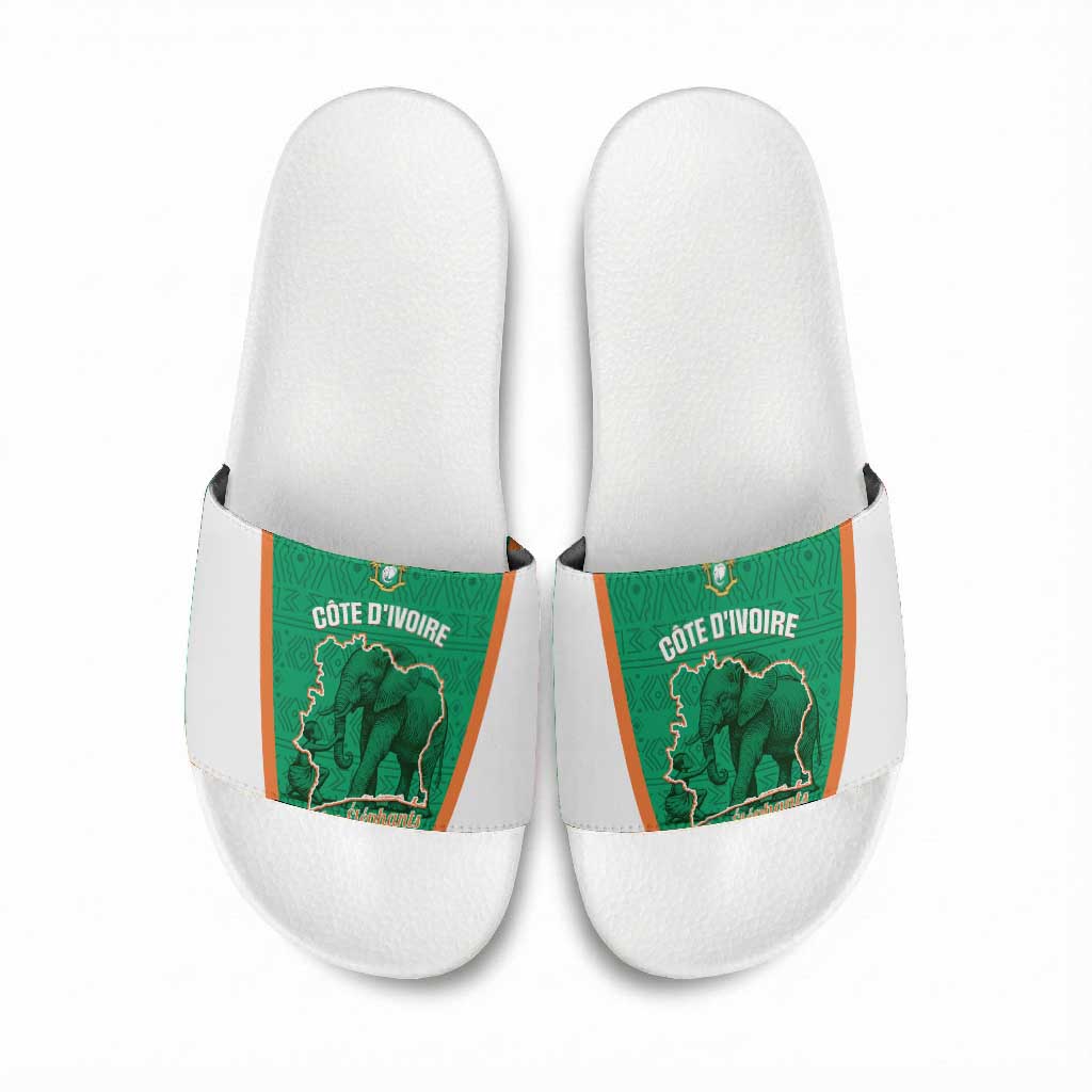 Ivory Coast Football Slide Sandals 2026 Cote d'Ivoire Les Elephants Green Version - Wonder Print Shop