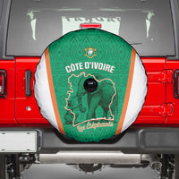 Ivory Coast Football Spare Tire Cover 2026 Cote d'Ivoire Les Elephants Green Version - Wonder Print Shop