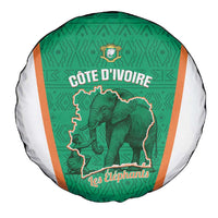 Ivory Coast Football Spare Tire Cover 2026 Cote d'Ivoire Les Elephants Green Version - Wonder Print Shop