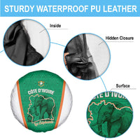 Ivory Coast Football Spare Tire Cover 2026 Cote d'Ivoire Les Elephants Green Version - Wonder Print Shop