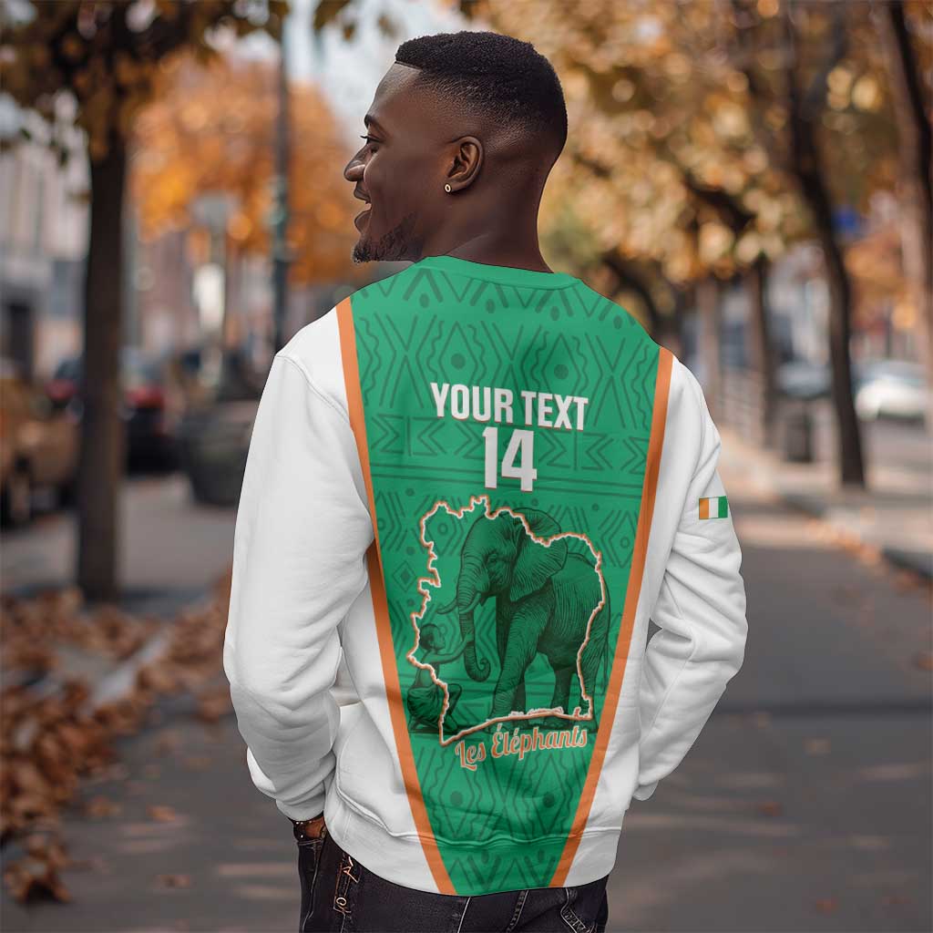 Custom Ivory Coast Football Sweatshirt 2026 Cote d'Ivoire Les Elephants Green Version - Wonder Print Shop