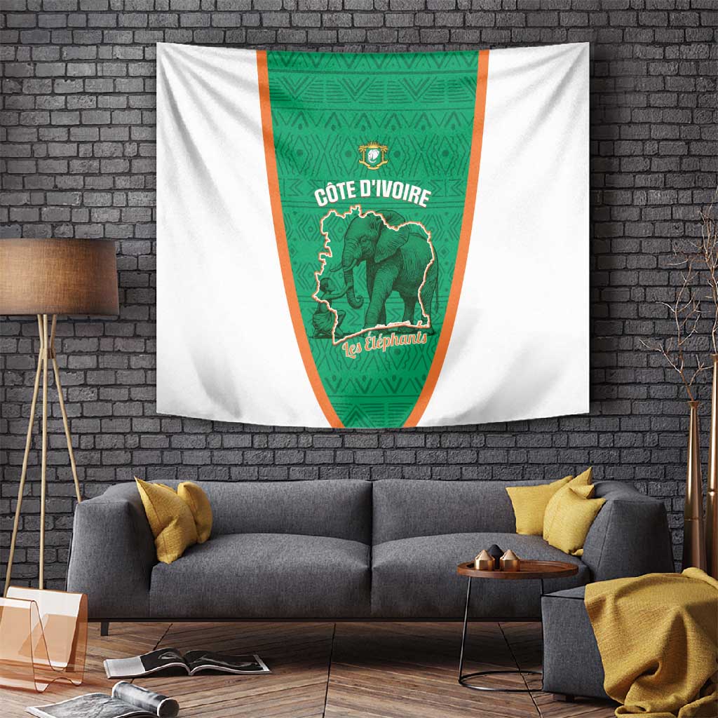 Ivory Coast Football Tapestry 2026 Cote d'Ivoire Les Elephants Green Version - Wonder Print Shop