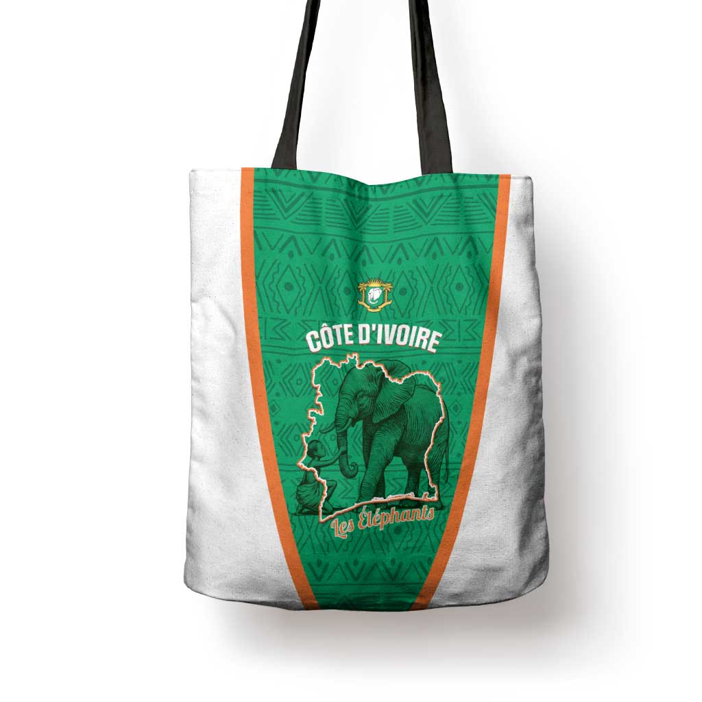 Ivory Coast Football Tote Bag 2026 Cote d'Ivoire Les Elephants Green Version - Wonder Print Shop