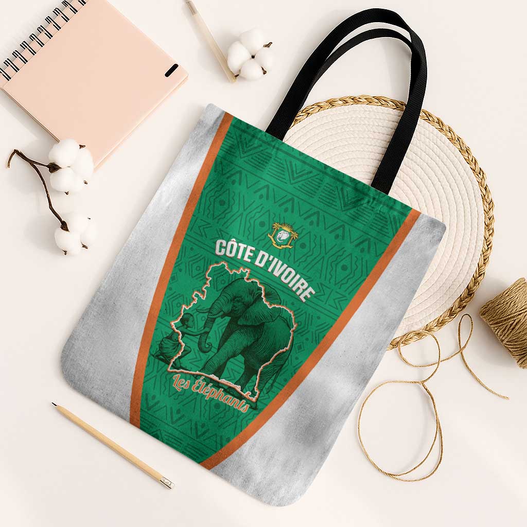 Ivory Coast Football Tote Bag 2026 Cote d'Ivoire Les Elephants Green Version - Wonder Print Shop