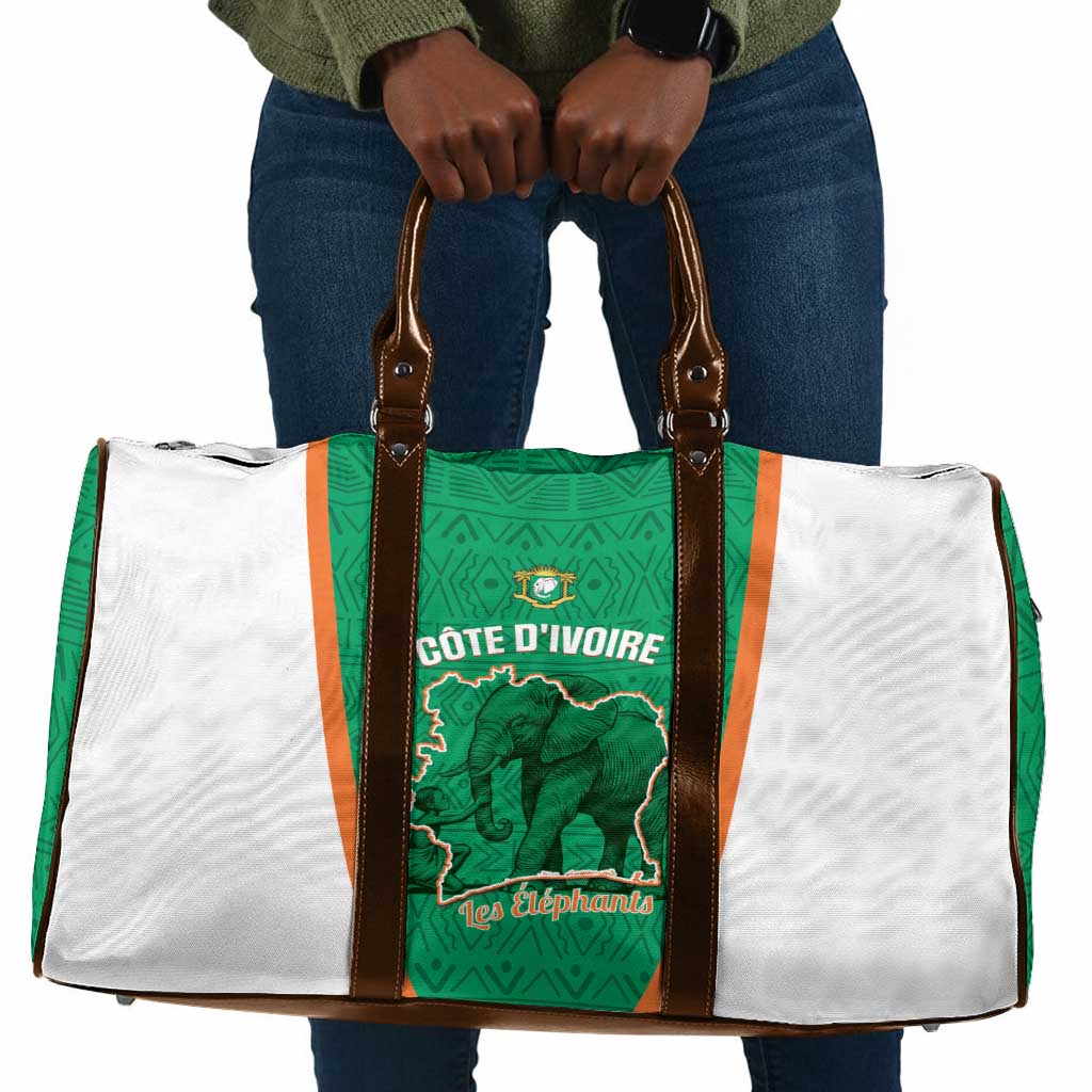 Ivory Coast Football Travel Bag 2026 Cote d'Ivoire Les Elephants Green Version - Wonder Print Shop