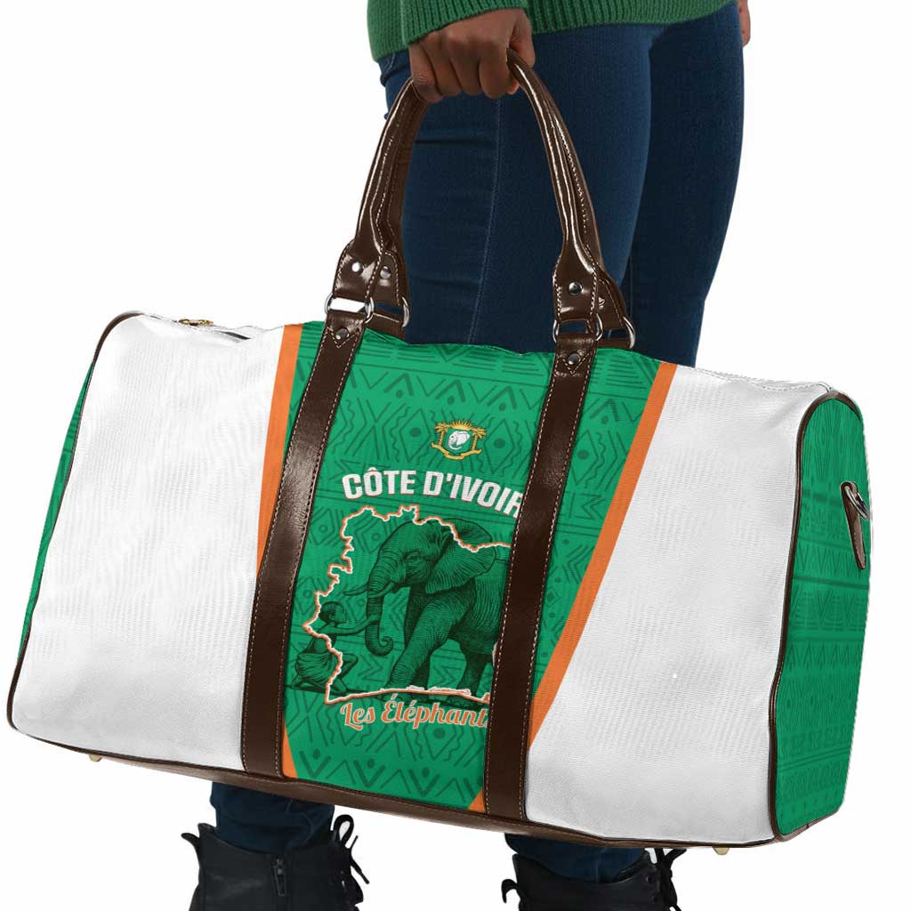 Ivory Coast Football Travel Bag 2026 Cote d'Ivoire Les Elephants Green Version - Wonder Print Shop