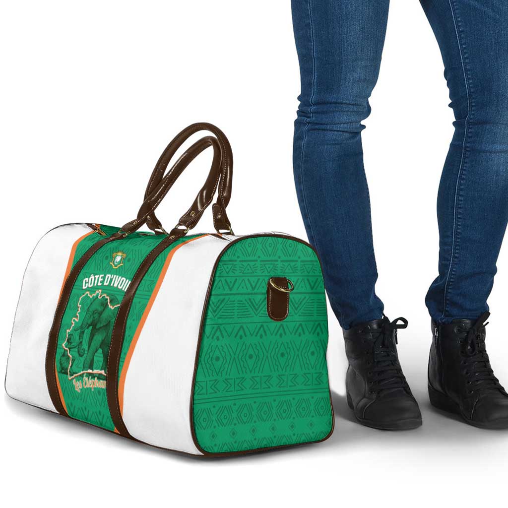Ivory Coast Football Travel Bag 2026 Cote d'Ivoire Les Elephants Green Version - Wonder Print Shop