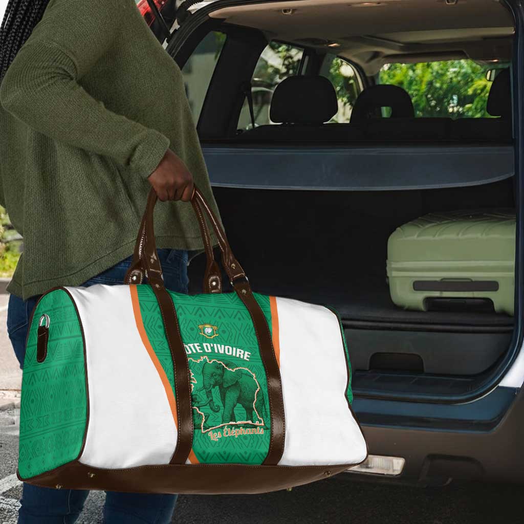 Ivory Coast Football Travel Bag 2026 Cote d'Ivoire Les Elephants Green Version - Wonder Print Shop
