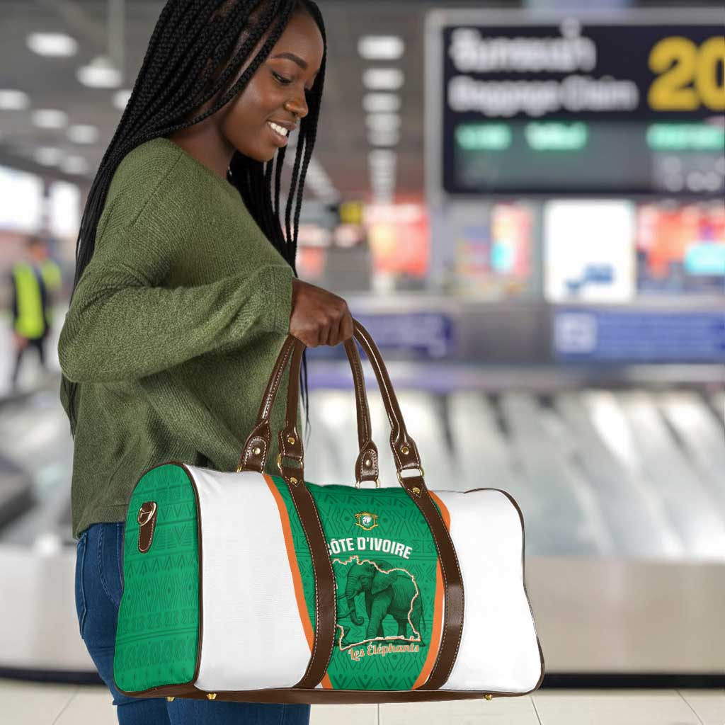 Ivory Coast Football Travel Bag 2026 Cote d'Ivoire Les Elephants Green Version - Wonder Print Shop