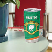 Custom Ivory Coast Football Tumbler Cup 2026 Cote d'Ivoire Les Elephants Green Version - Wonder Print Shop