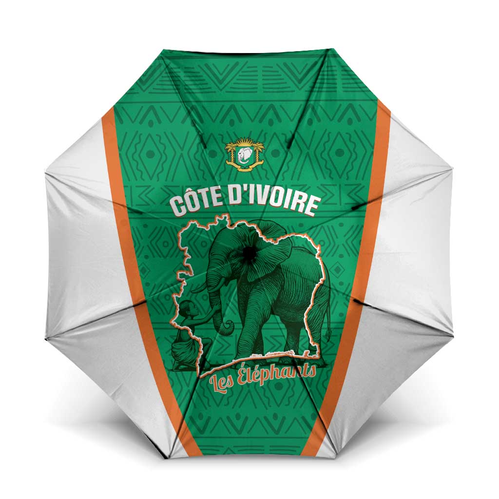 Ivory Coast Football Umbrella 2026 Cote d'Ivoire Les Elephants Green Version - Wonder Print Shop