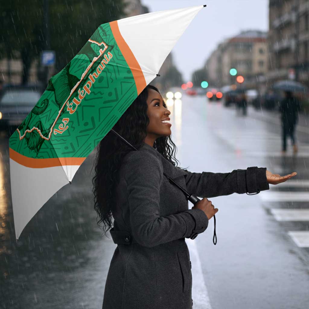 Ivory Coast Football Umbrella 2026 Cote d'Ivoire Les Elephants Green Version - Wonder Print Shop