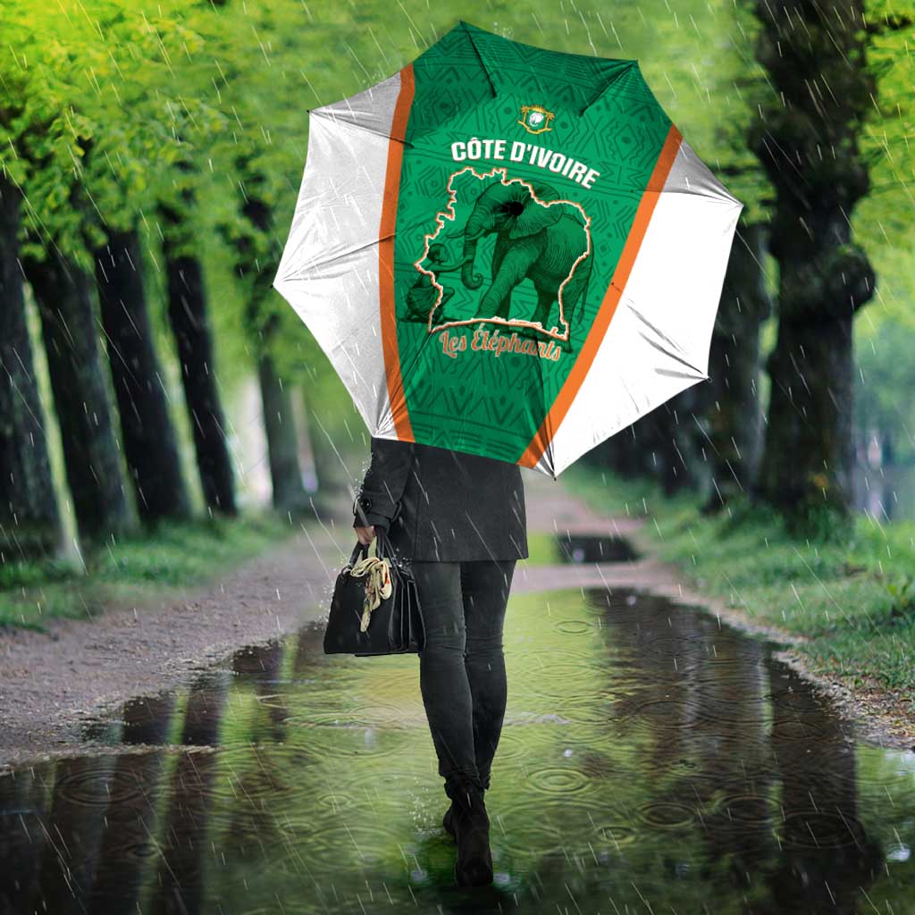 Ivory Coast Football Umbrella 2026 Cote d'Ivoire Les Elephants Green Version - Wonder Print Shop