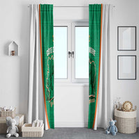 Ivory Coast Football Window Curtain 2026 Cote d'Ivoire Les Elephants Green Version - Wonder Print Shop