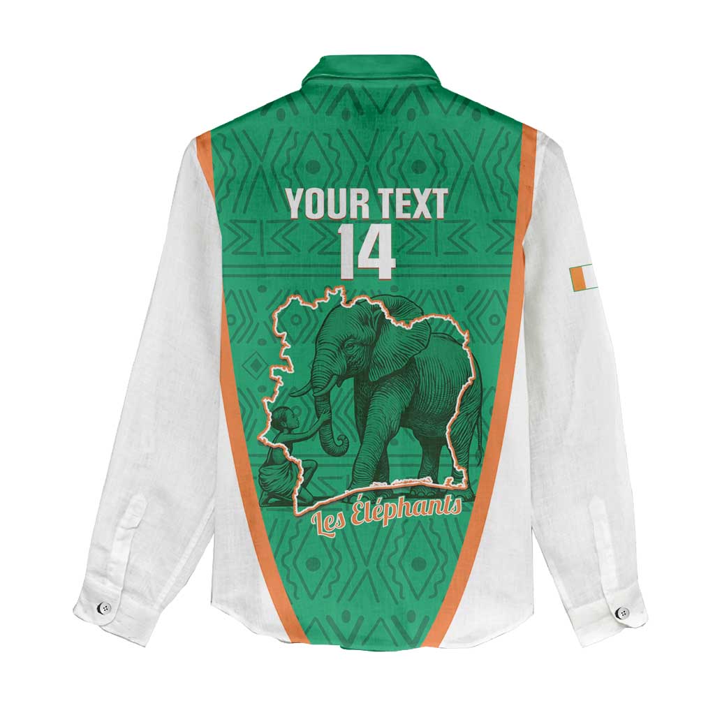 Custom Ivory Coast Football Women Casual Shirt 2026 Cote d'Ivoire Les Elephants Green Version - Wonder Print Shop