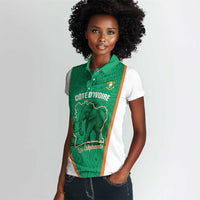 Custom Ivory Coast Football Women Polo Shirt 2026 Cote d'Ivoire Les Elephants Green Version LT14