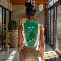 Custom Ivory Coast Football Women Sleeveless Polo Shirt 2026 Cote d'Ivoire Les Elephants Green Version - Wonder Print Shop