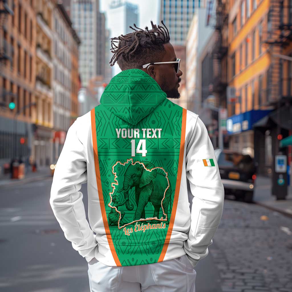 Custom Ivory Coast Football Zip Hoodie 2026 Cote d'Ivoire Les Elephants Green Version - Wonder Print Shop